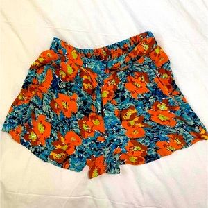 Topshop High Waisted Floral Shorts